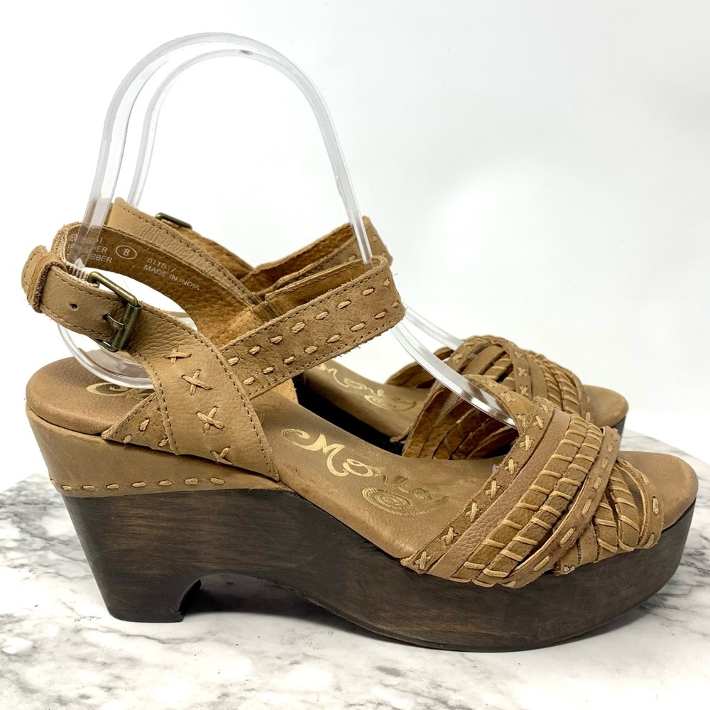 Naughty Monkey Calla Multi Strap Leather Wood Clo… - image 2